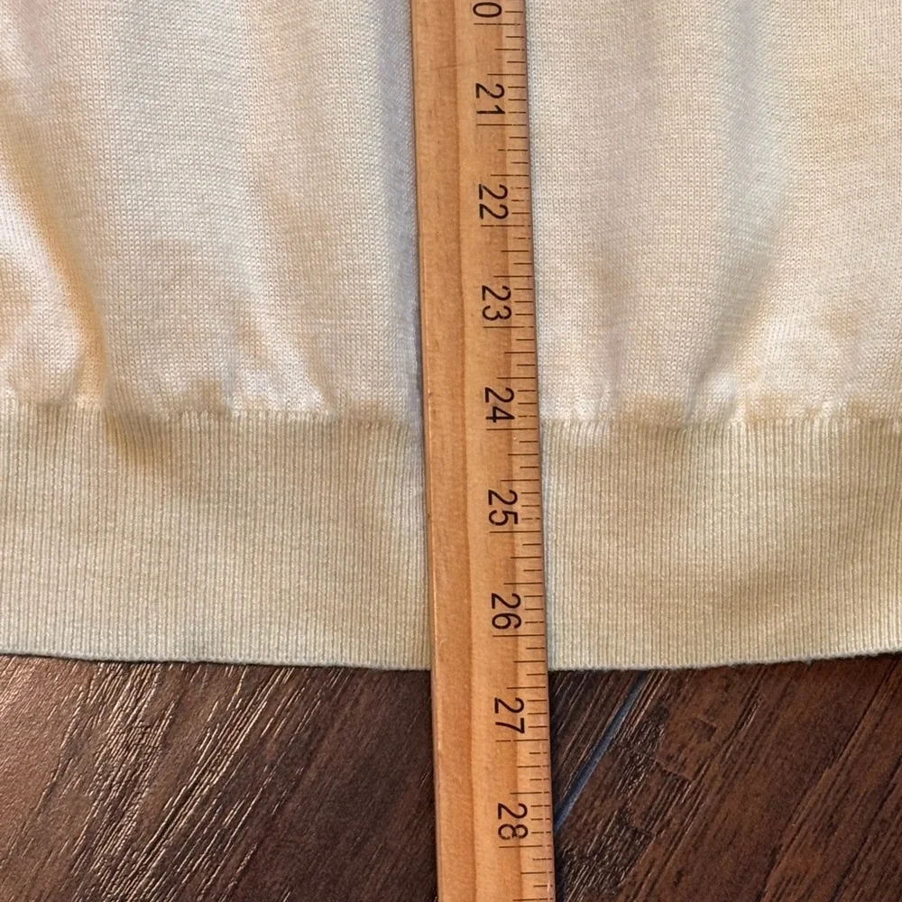 Fairway & Greene Navy Argyle Zip Vest with Light Peach Half-Zip Pullover